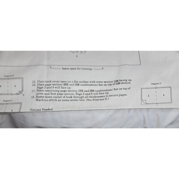 Vintage Cut & Sew Storybook Cottontail Corner Easter Bunny Cranston Uncut Fabric - Picture 4 of 12